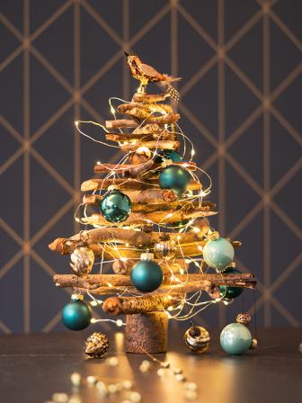 X-Baum Mini mit Lichterkette