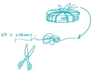 Montagehinweis Schnur